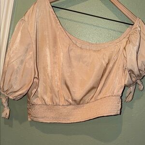 2xl SHEIN, off shoulder Elegant Peach Women's Top